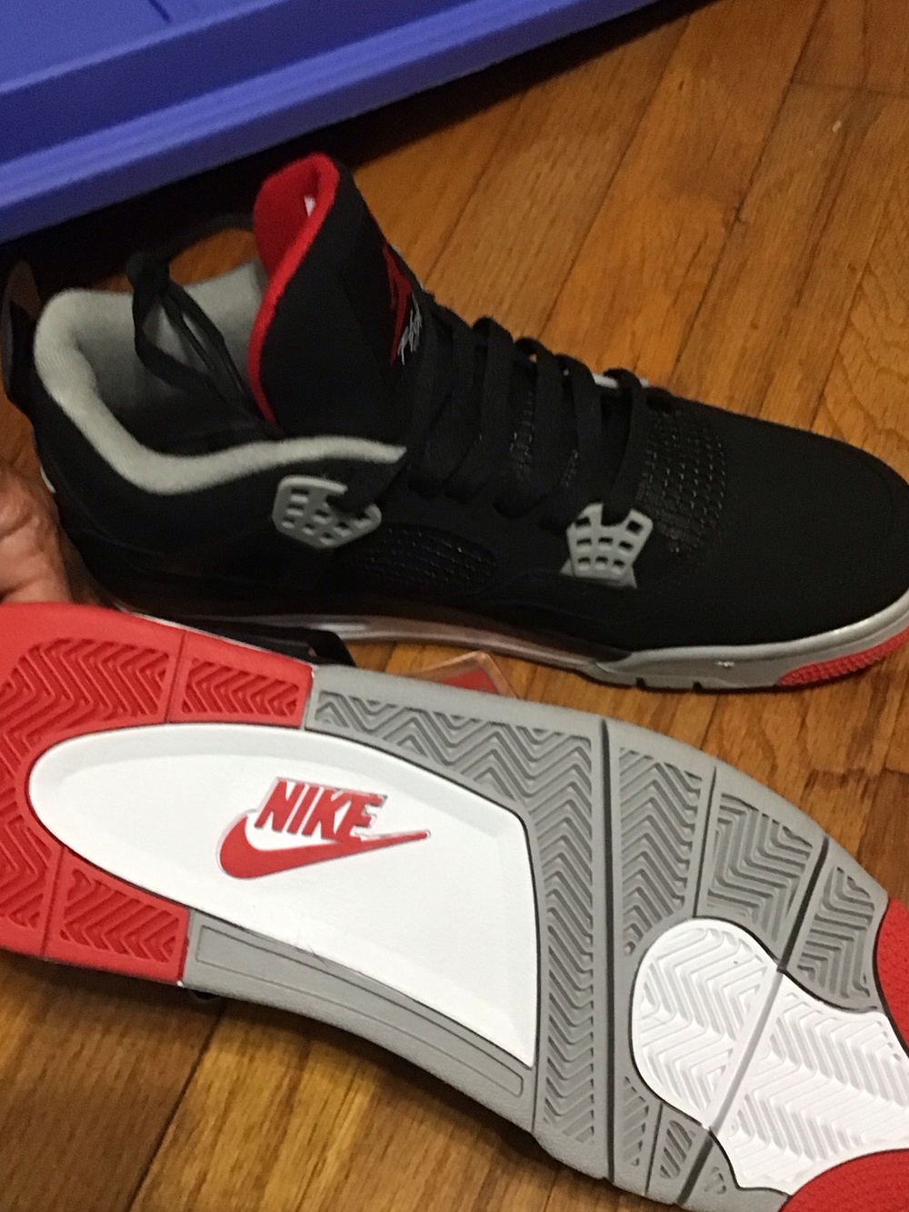 Jordan Black and Red Retro Basketball Sneakers - Picture 5 of 5